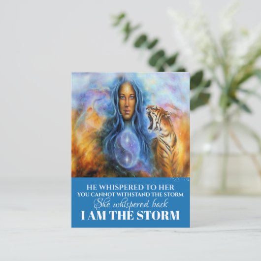 ICH BIN DIE STORM POSTCARD POSTKARTE (Stehend Vorderseite)