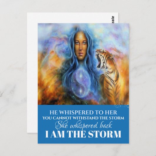 ICH BIN DIE STORM POSTCARD POSTKARTE (Vorne/Hinten)