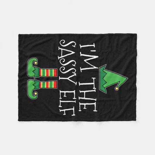 Ich bin die Sy Elf Matching Family Group Weihnacht Fleecedecke (Vorderseite (Horizontal))