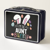 Ich bin die Tante-Bunny-Osterfamilie, die passt Metall Brotdose (Vorderseite)