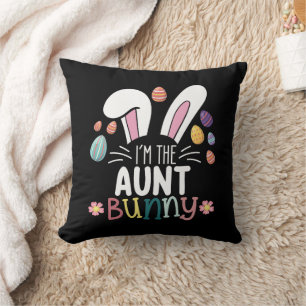 Ich bin die Tante Bunny Osterfamilie Matching Kissen