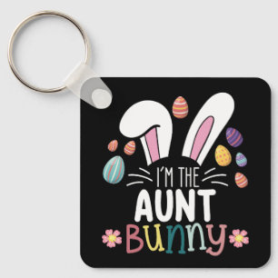 Ich bin die Tante Bunny Ostern Familien-Matching Schlüsselanhänger