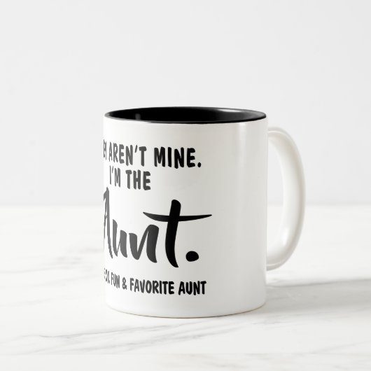 Ich bin die Tante - die Coole & Lieblings Zweifarbige Tasse (VorderseiteRechts)