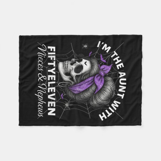 Ich bin die Tante mit fünfelf Nichten Nephews Hall Fleecedecke (Vorderseite (Horizontal))