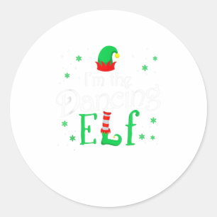 Ich bin die tanzende Elf-Funny-Gruppe, die passt Runder Aufkleber