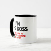 Ich bin die Tasse des Boss-Kaffees (Vorderseite Links)