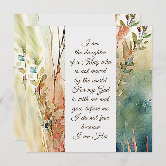 Ich bin die Tochter einer King Christlich Quote Ca (Vorne/Hinten)