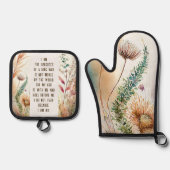 Ich bin die Tochter eines Christlichen Glaubenssat Ofenhandschuh & Topflappen-Set (Vorderseite)