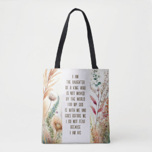 Ich bin die Tochter eines Christlichen Glaubenssat Tasche