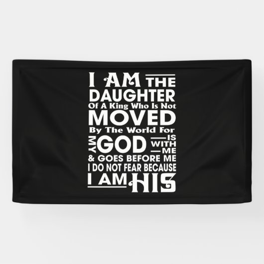  Ich bin die Tochter eines Königs Banner (Horizontal)