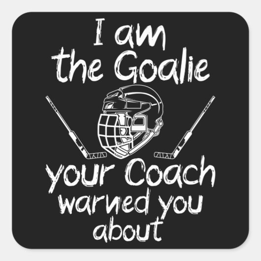 Ich bin die Torie, die man gewarnt Eishockey Quadratischer Aufkleber (Vorderseite)