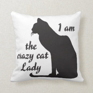 ICH BIN DIE VERRÜCKTE CAT-DAME PILLOW KISSEN