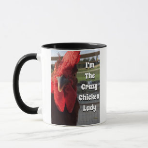 Ich bin die verrückte Chicken Lady Coffee Tasse