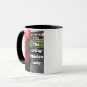 Ich bin die verrückte Chicken Lady Coffee Tasse (Vorderseite Links)