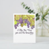 Ich bin die Vine Inspiration Postkarte (Stehend Vorderseite)