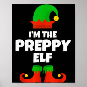 Ich bin die vornehme Elf-Familie-Pyjama-Weihnachte Poster