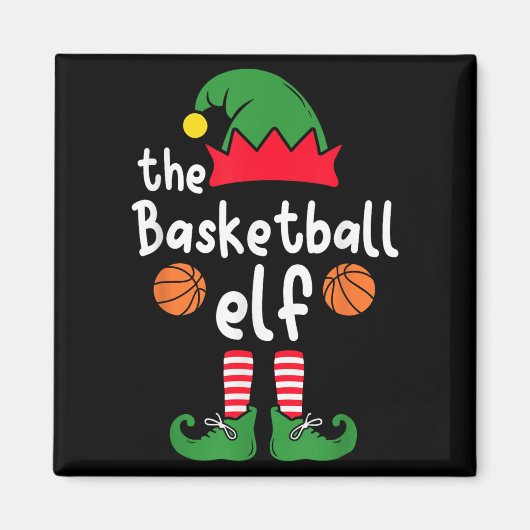 Ich bin die Weihnachtsfamilie der Basketball-Elf, Magnet (Vorne)