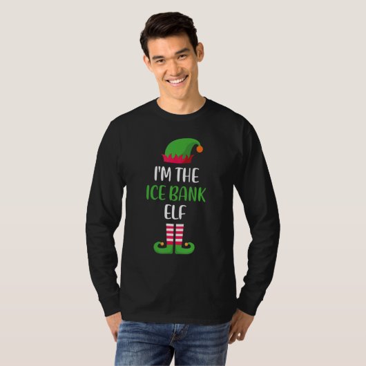 Ich bin die Weihnachtsfamilie der Eisbank Elf, die T-Shirt (Vorne ganz)