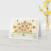 Ich bin die Weinkarte Karte (Gelbe Blume)