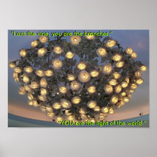 "Ich bin die Weinrebe; du bist die Zweige".. Poster (Vorne)