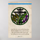 Ich bin die Weinrebe Poster (Vorne)