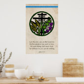 Ich bin die Weinrebe Poster (Küche)