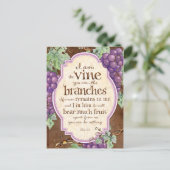 Ich bin die Weinschrift Postkarte (Stehend Vorderseite)