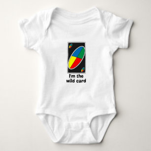 Ich bin die Wild Card   Funny Baby Costume w/Famil Strampler