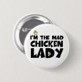 Ich bin die wütende Huhndame Button (Vorne & Hinten)