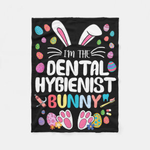 Ich bin die zahnärztliche Hygienikerin Hase Lustig Fleecedecke