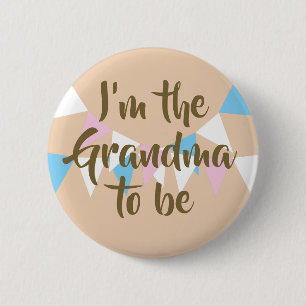 Ich bin die zu sehende Bunting Baby Shower / Sprin Button