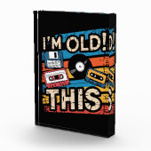 Ich bin diese alte farbenfrohe Retro-Musik-Nostalg Fotoblock (Rechts)