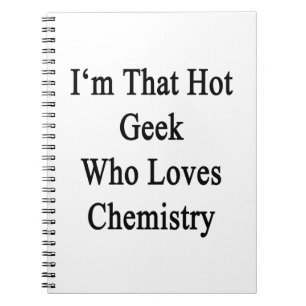 Ich bin dieser heiße Geek, der Liebe-Chemie Notizblock