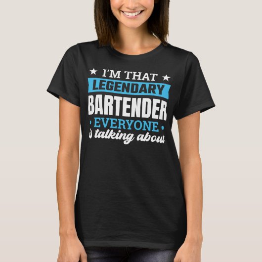 Ich bin dieser legendäre Barkeeper Funny Zitat T-Shirt (Vorderseite)