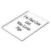 Ich bin dieses niedliche Mädchen, das Notizblock (Linke Seite)