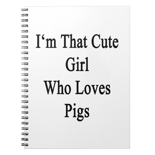Ich bin dieses niedliche Mädchen, das Notizblock (Vorderseite)