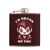 Ich bin dir Betrunken | Niedliche Vampire-Liebe Flachmann (Vorderseite)