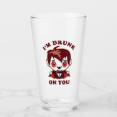 Ich bin dir Betrunken | Niedliche Vampire-Liebe Glas (Vorderseite)