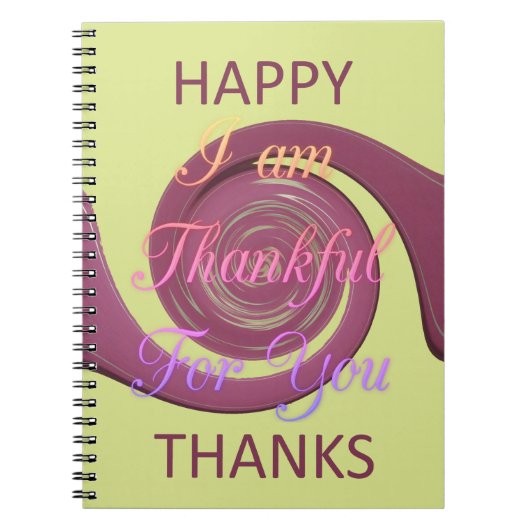 Ich bin dir dankbar, glückliches Dankeschön Notizblock (Vorderseite)