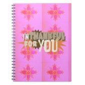 Ich bin dir dankbar notizblock (Vorderseite)