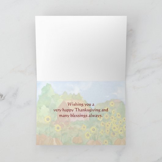 Ich bin dir dankbar, Onkel glücklich dankend Karte (Innenseite)