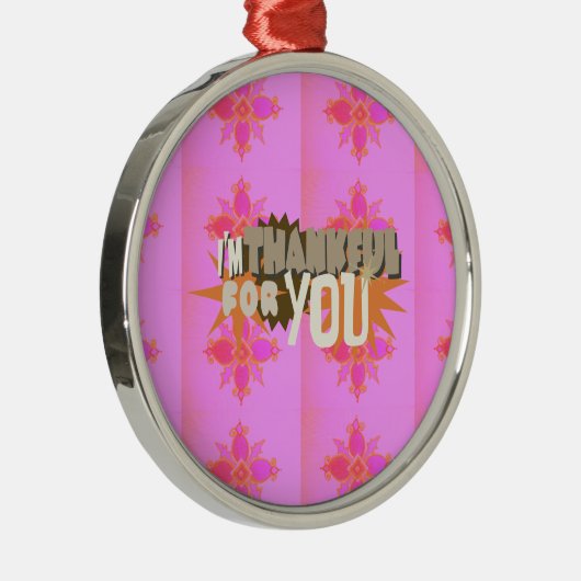 Ich bin dir dankbar ornament aus metall (Rechts)