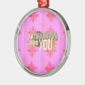 Ich bin dir dankbar ornament aus metall (Links)