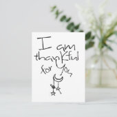 Ich bin dir dankbar postkarte (Stehend Vorderseite)