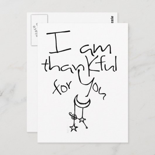 Ich bin dir dankbar postkarte (Vorne/Hinten)