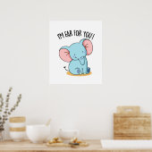Ich bin dir ein Ohr für deinen lustigen Elefantenp Poster (Küche)