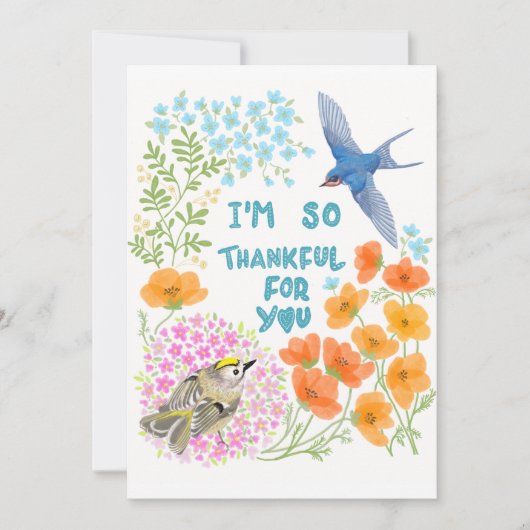 Ich bin dir so dankbar dankeskarte (Vorderseite)