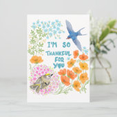 Ich bin dir so dankbar dankeskarte (Stehend Vorderseite)