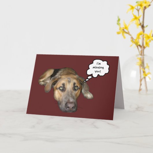 Ich bin dir vermisst! karte (Gelbe Blume)