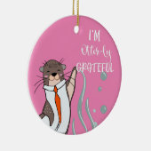 Ich bin dir zu Weihnachten völlig dankbar Keramik Ornament (Rechts)